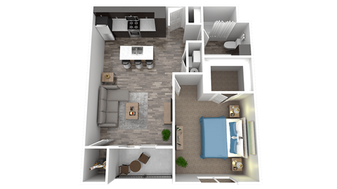 a floor plan of a two bedroom apartment
